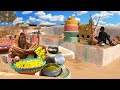Full day routine of desert woman  cooking unseen  unique recipes in beautiful mud house