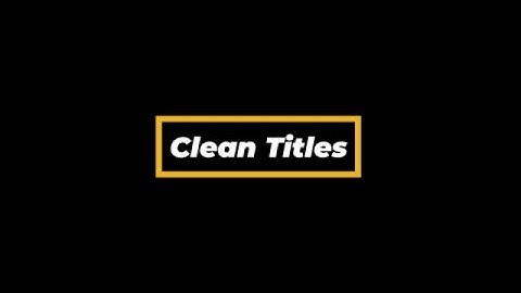Clean Titles DaVinci Resolve Macros