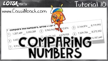 Tutorial 10- Comparing Whole Numbers to the millions place- LOTSA MATH
