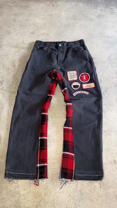 Anybody know who Kevin Woolsey is? #upcycling #sewing #patchwork #baggyjeans #streetwear #diy