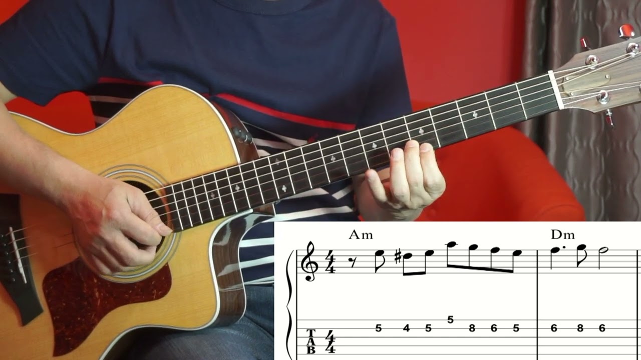 Hướng dẫn Intro Guitar | Rumba _ Am #4 (TAB_ backing track)