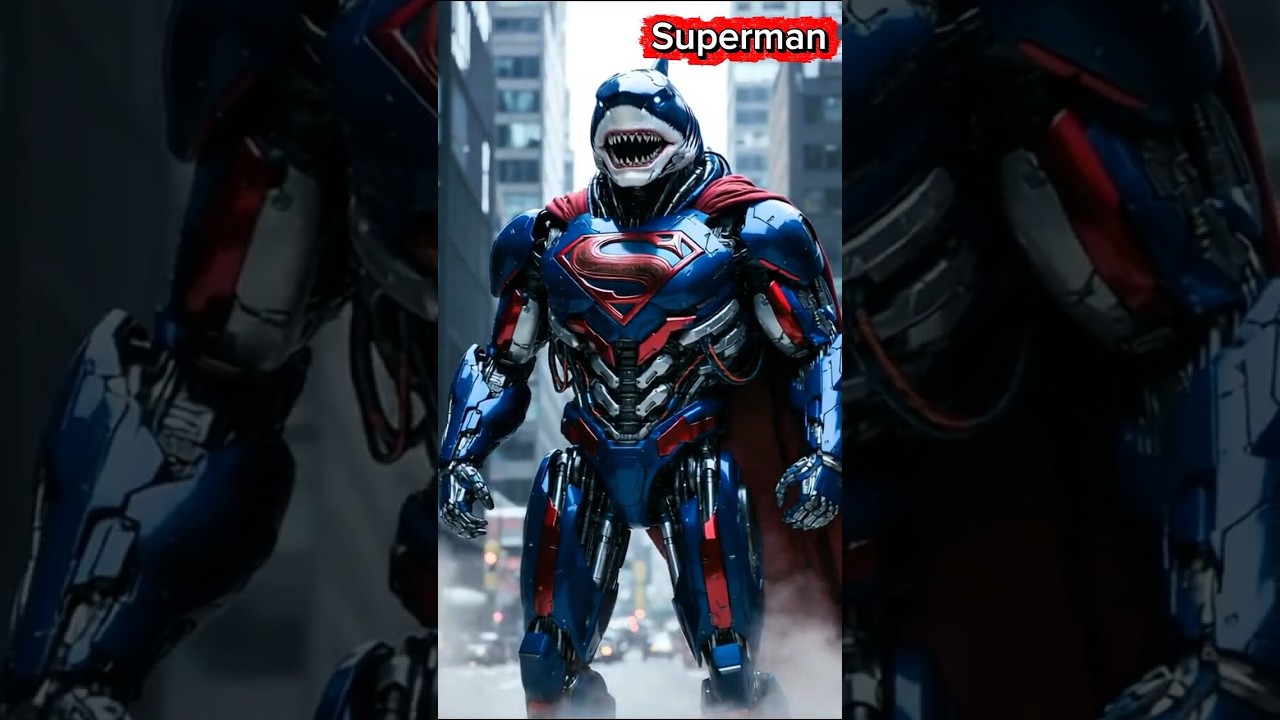 Watch the Justice League Merge With a Monster Mecha Shark! 
