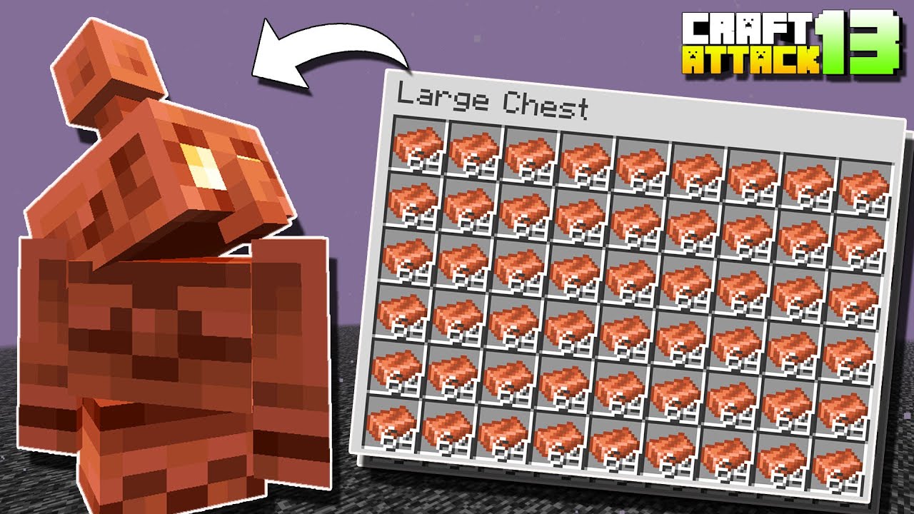 Trymacs: TRIDENT = MÜLL! Kupferfarm Upgrade für XXL Kupfergolem! Minecraft Craft Attack 13 #18