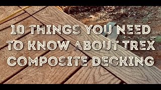 How to install Trex composite decking