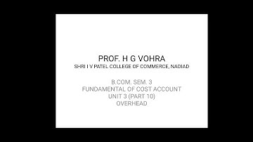 BCOM 3 COST AC UNIT 3 OVERHEAD (PART 10)