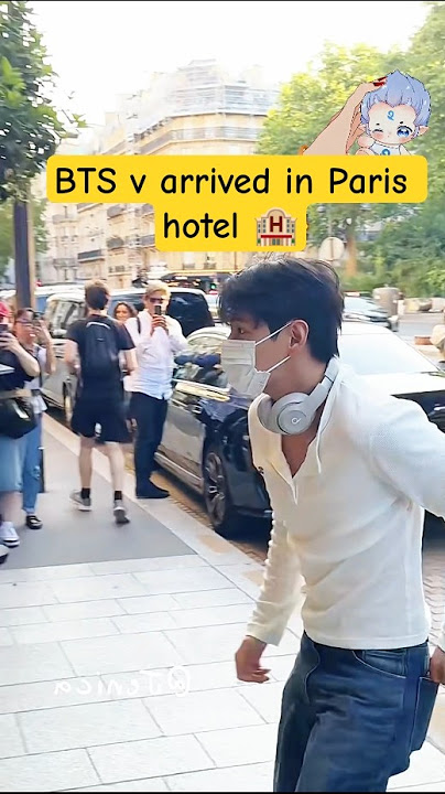BTS v arrived in Paris airport #v#kim#bts #celine
