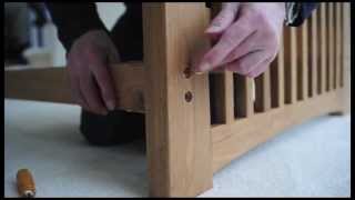 Cambridge Futon, Oak 3 Seater With Sofa Bed Natural Mattress