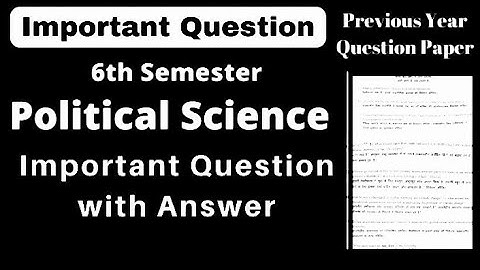 6th semester BA prog Pol sci Question paper understanding globalization offline Exam ऐसा आएगा Exam