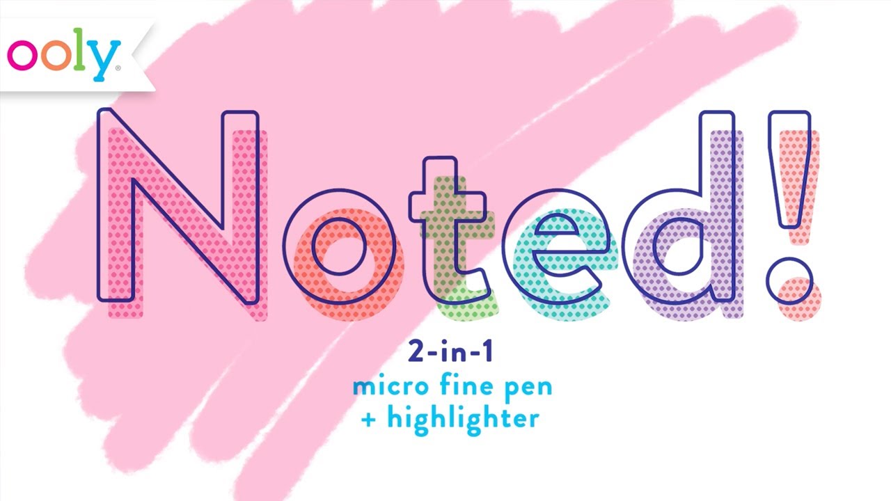 Noted! 2-in-1 Micro Fine Tip Pen and Highlighters - Set of 6 - OOLY