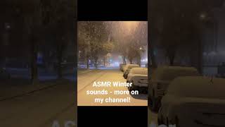 Winter sounds ASMR. Falling snow in city. Relax/Sleep/Calm Sounds