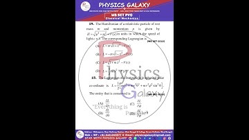 WB SET PYQ|CLASSICAL MECHANICS @physicsgalaxy1537