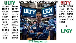 YieldMax Weekly Paying ETFs ULTY, SLTY &amp; LFGY Trades &amp; Holdings Declaration Day Wed October 8, 2025