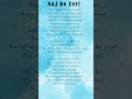Aaj se teri 💕✨| Arijit Singh and Amit Trivedi #aajseteri #lyrics #song