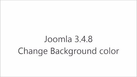Joomla 3 4 8 change background color