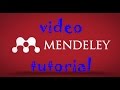 vídeo tutorial de como usar mendeley
