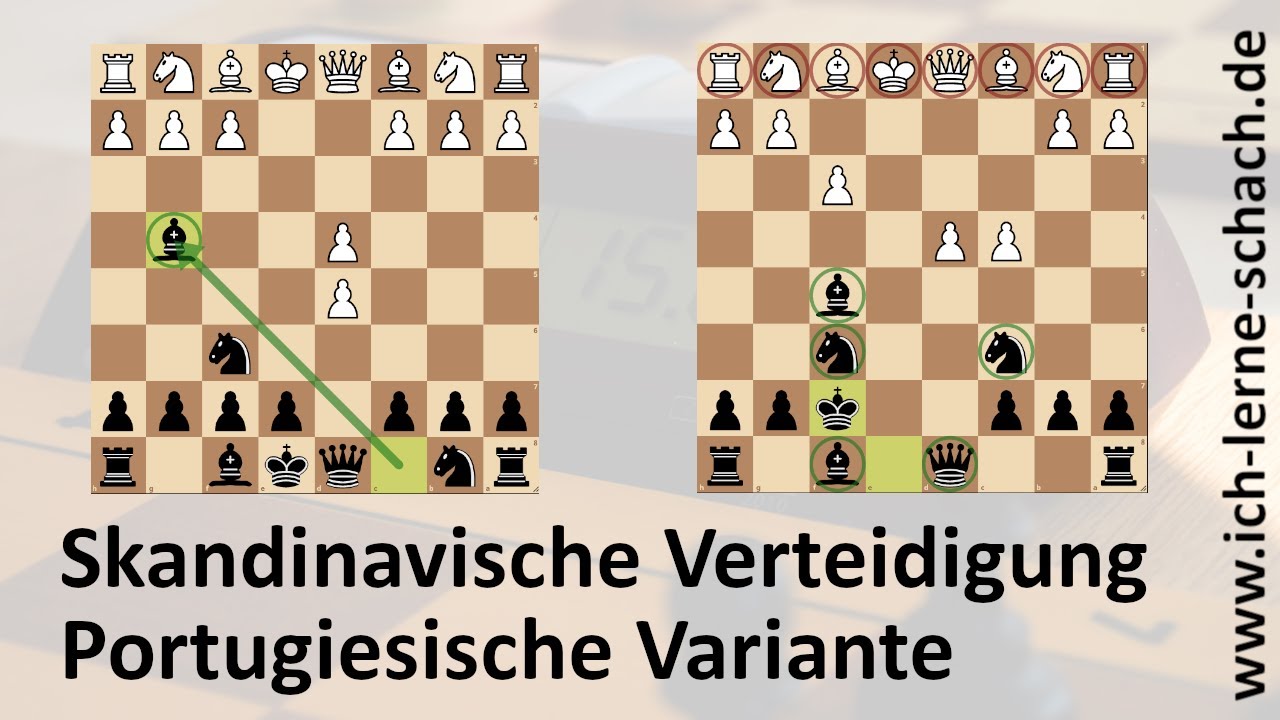 Die Skandinavische Verteidigung, Portugiesische Variante