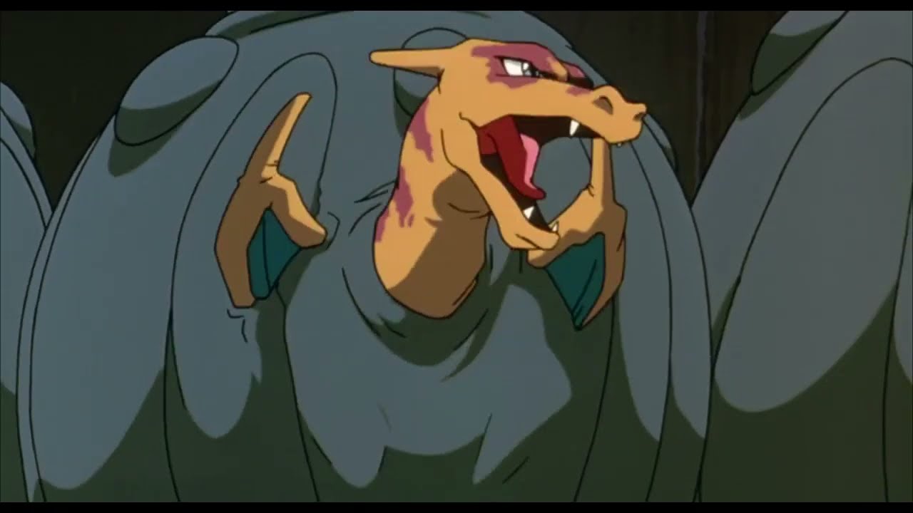 Pokemon the First Movie Charizard Emerges Slowly - YouTube