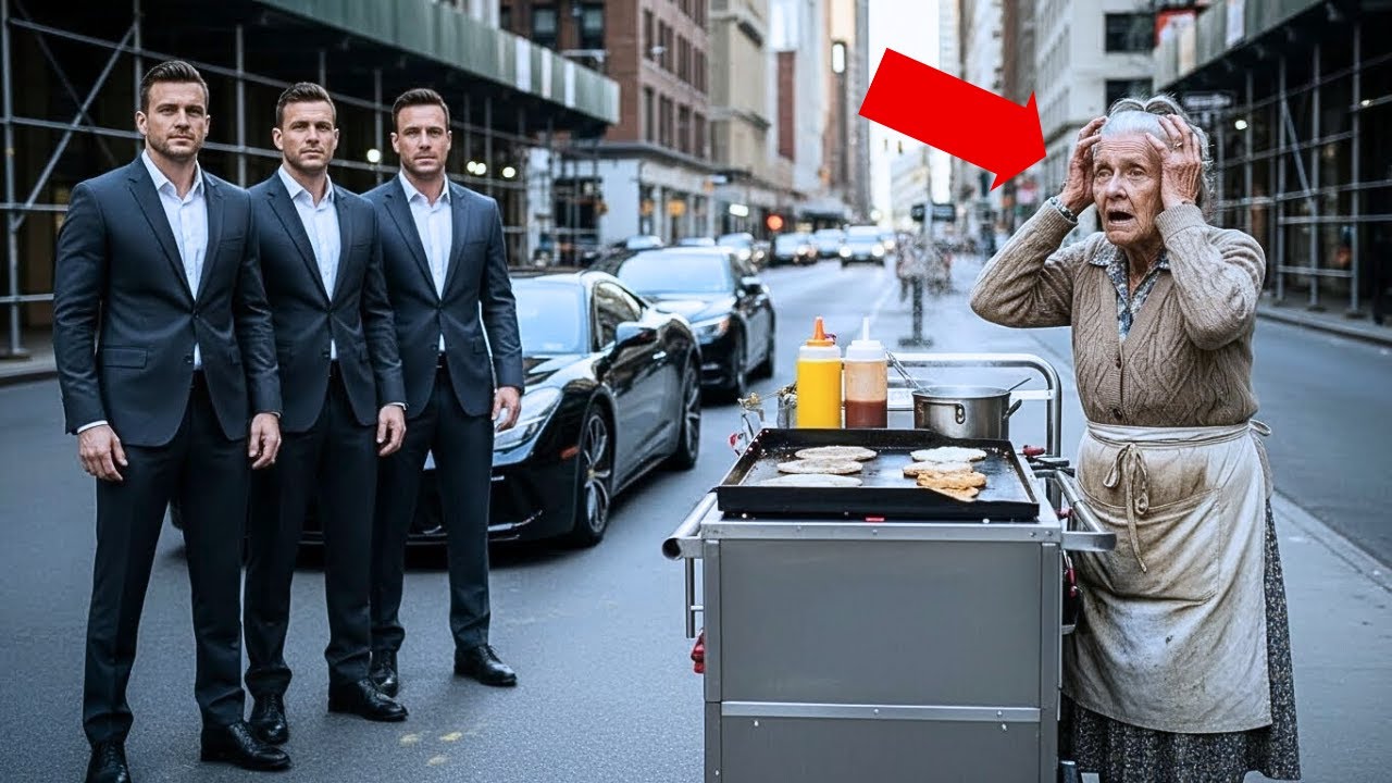 Poor Old Woman Fed Homeless Triplets — Years Later, Three Lamborghinis Stopped At Her Cart