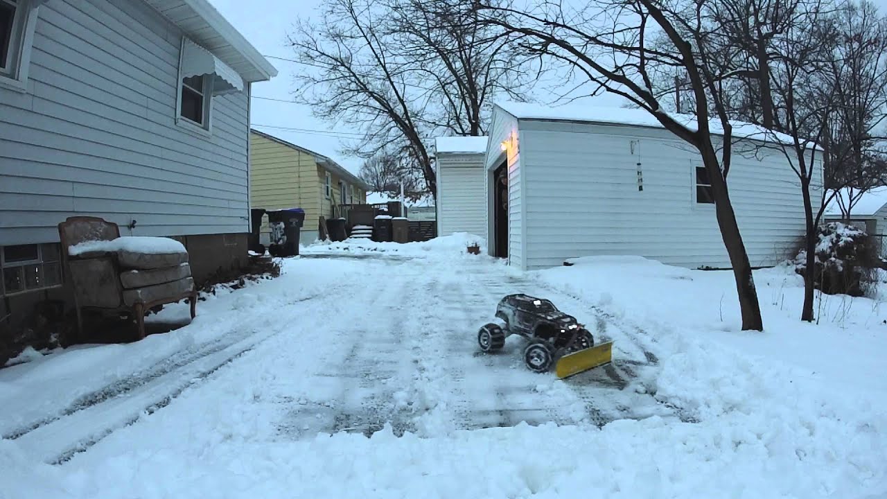 Traxxas summit snow plow YouTube