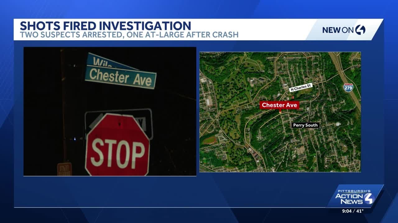 Police searching for third suspect after crash, shots fired in ...