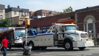 MTA BUS  broke down MTA towing truck the Bus