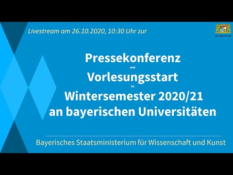 Vorlesungsstart WS 20/21 an bayerischen Universitäten