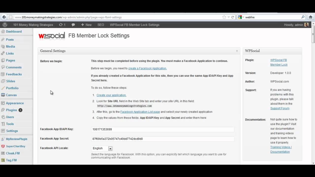 FB Member Lock Wordpress Plugin