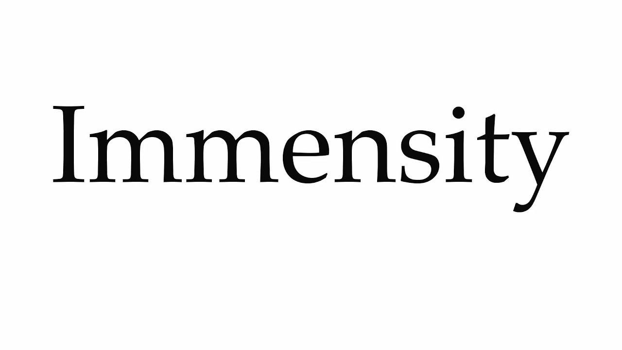 How To Pronounce Immensity