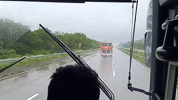 MSRTC Shivai E highway run onboard KSRTC Airavat B11r raw footage