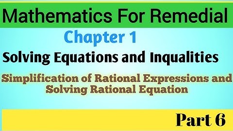 Remedial Mathematics Chapter 1 Part 6/ሪሚዲያል ሂሳብ  ክፍል 6/
