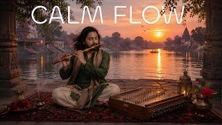 Riverside Serenity | Bansuri & Santoor Relaxation Drone