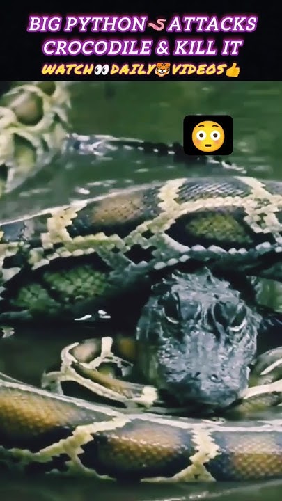 python attacks crocodile🐊 | crocodile vs python | python attack #shorts ...
