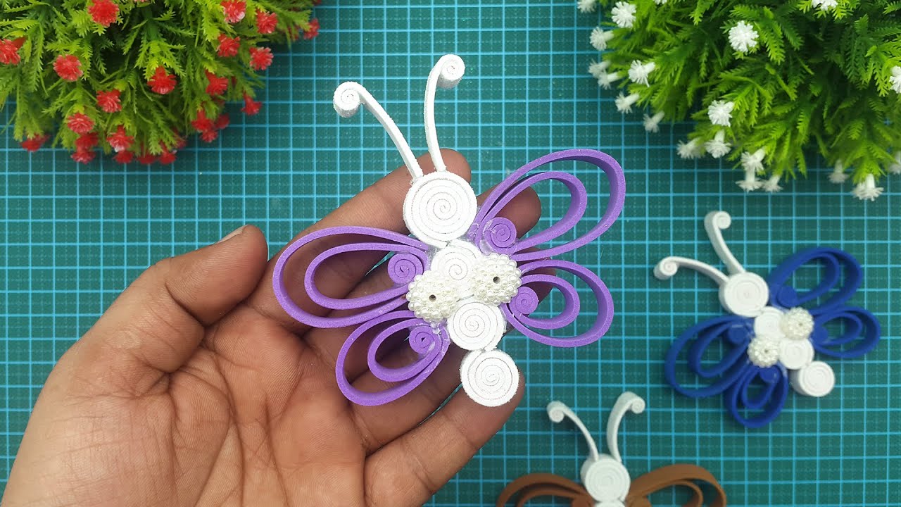 Glitter Foam Sheet Butterfly | How To Make Butterfly With Foam Paper ...