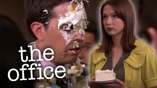 Erin Splats Andy With Cake - The Office US