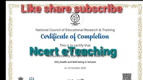 How to generate certificate through Diksha App#kvs#nishtha#forteachers