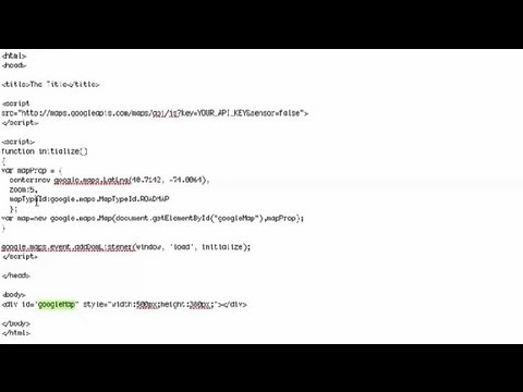 I Cannot Get the Map to Show When Using JavaScript Map API in an HTML Editor : HTML Tutorials