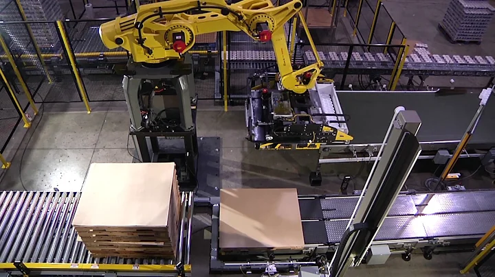 KDal K5P Full Layer Plastic Container Depalletizer and KPal S Bundle Palletizing System