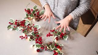 Marchpower Christmas Garland with Lights Review | 5.7FT 20LED Battery Operated Red Berry Lighted