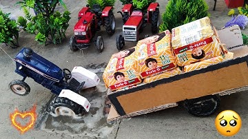 Eicher mini tractor stuck in mud with parleg mini science project| mini science project part #7