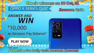 Amazon Oppo A Series Quiz Answers | Which of the following A series smartphone supports dual 5G SIM?