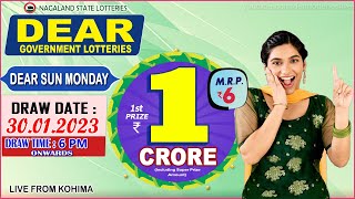 DEAR SUN MONDAY DRAW TIME 6 PM DRAW DATE 30.01.2023 LIVE FROM KOHIMA DEAR 6 PM ONWARDS screenshot 2