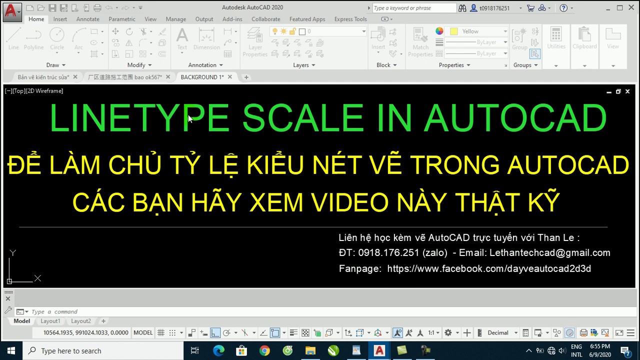 Chi Tiết Tỷ Lệ Kiểu Nét Vẽ Trong Autocad - Linetype Scale In Autocad -  Youtube