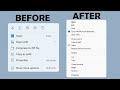 How to get the old right click context menu back in windows 11