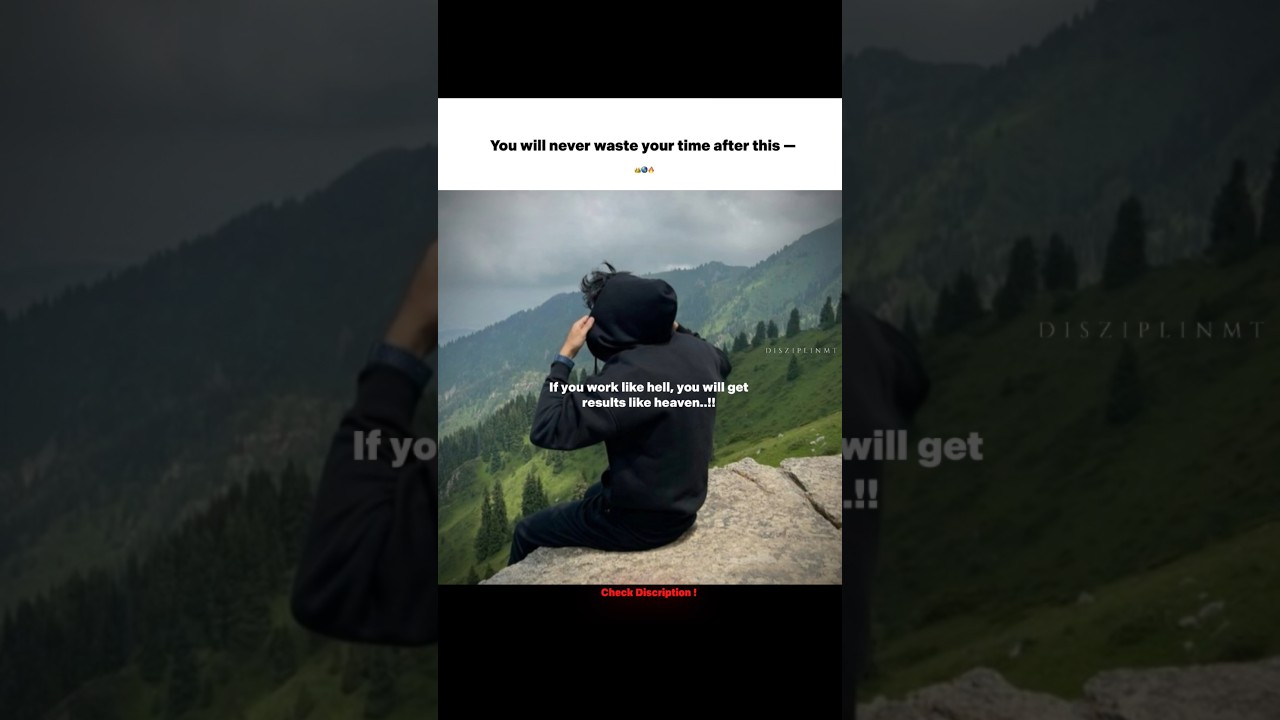 "Stop wasting time, Start building your future today”💪🏻🔥 