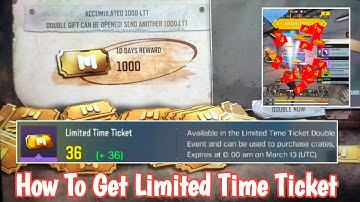 How To Use LIMITED TIME TICKET Event  in codm | How To Get Limited Time Ticket in cod mobile