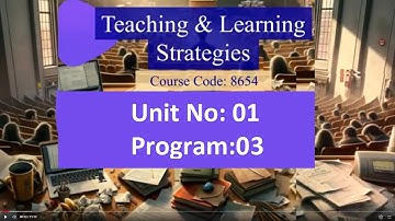 Teaching and Learning Strategies | 8654 | Program 3 | Phases of Teaching | AIOU