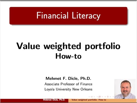 How to calculate value weighted portfolio value?
