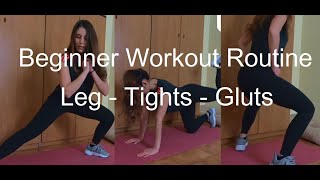 15 Min Easy Legs Workout At Home Beginner Routine For Booty No Equipment - Y Body Challenge