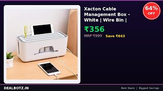 Xacton Cable Management Box – White | Wire Bin |... सिर्फ Rs.356 में — 64% OFF | Amazon Deal Hindi