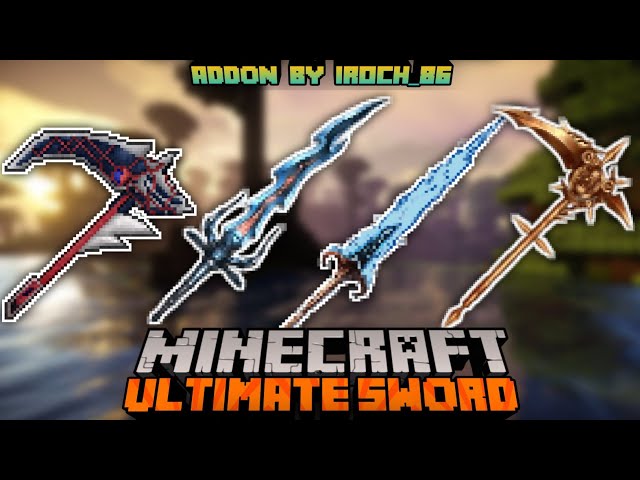 CUSTOM SWORD ADDON FOR MCPE PART-2, HOW TO DOWNLOAD CUSTOM SWORD ADDON FOR  MINECRAFT PE, HINDI